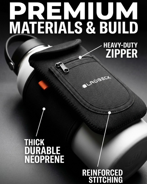 BLAUBECK magnetic bottle sleeve feature infographic