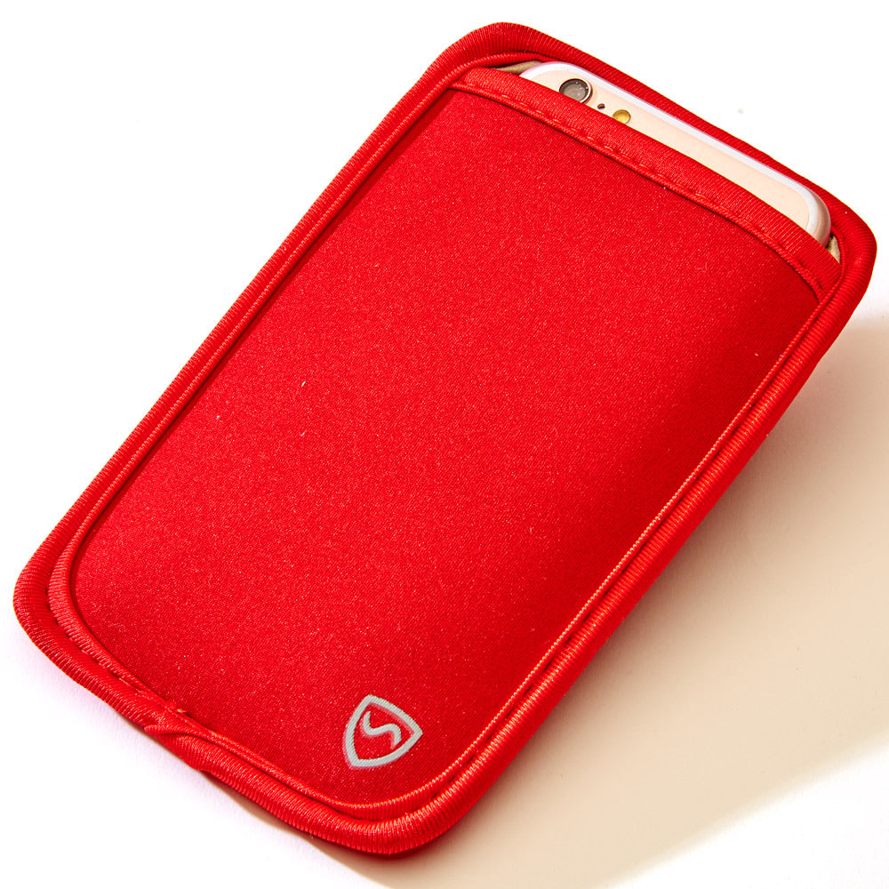 Red SYB Phone Pouch with phone