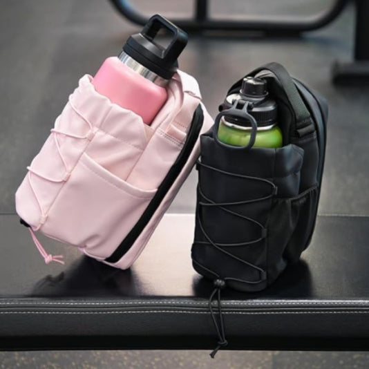 Magnetic Gym Crossbody Bottle Bag close-up view