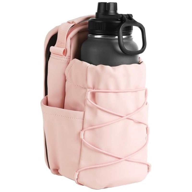 Magnetic Gym Crossbody Bottle Bag lifestyle view