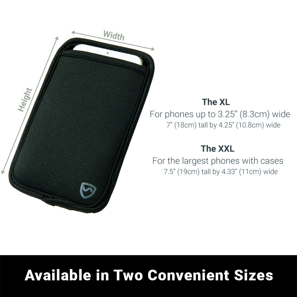 Black SYB Phone Pouch size comparison